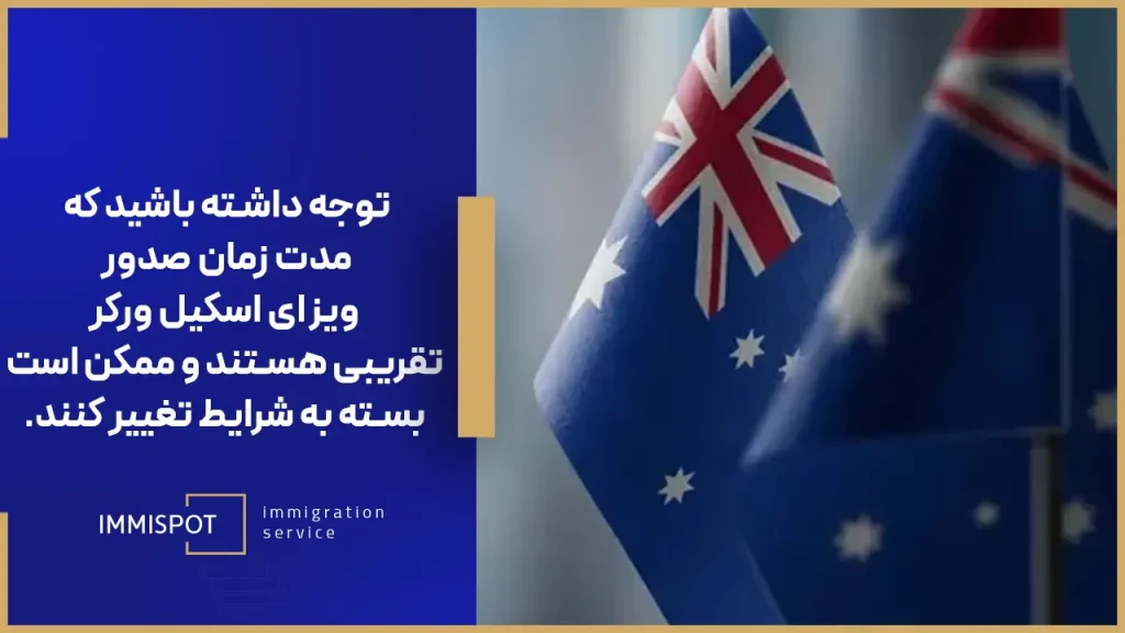 مدت زمان دریافت ویزای اسکیل ورکر استرالیا