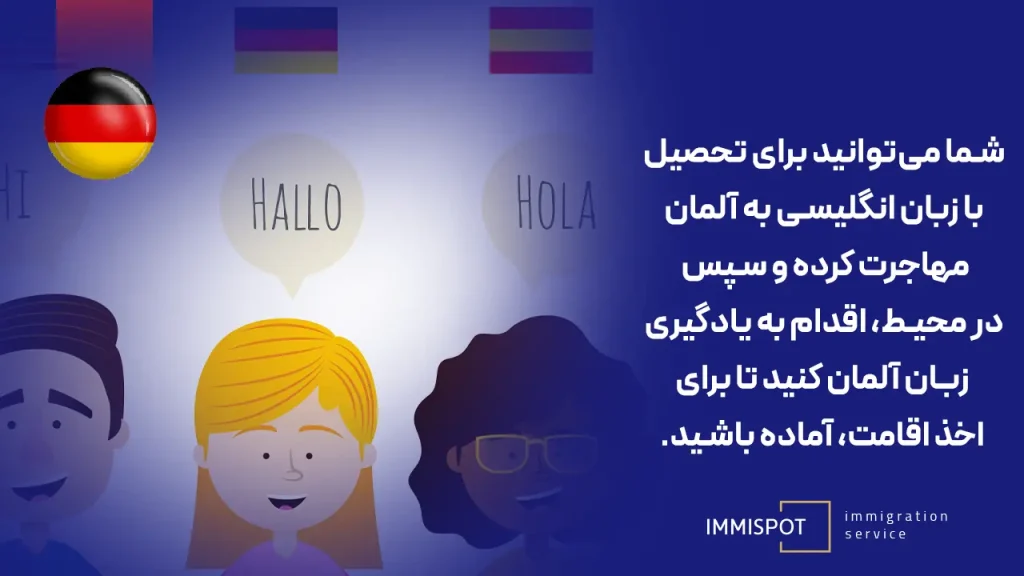 کلاس آموزش زبان آلمانی برای مهاجران