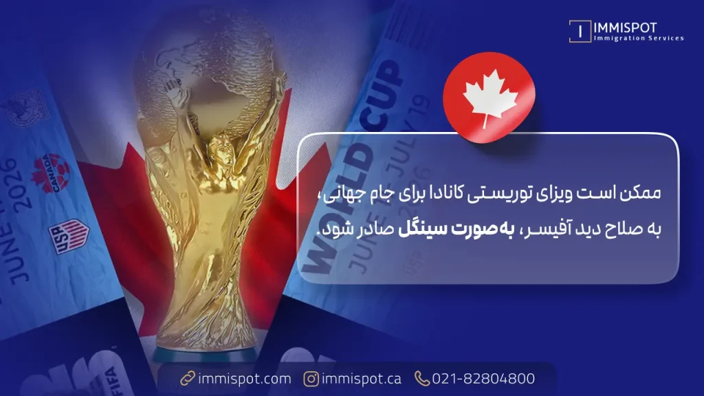 تفاوت ویزای یک بار ورود و چند بار ورود کانادا برای جام جهانی