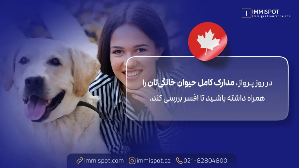 مراحل بردن حیوان خانگی از ایران به کانادا