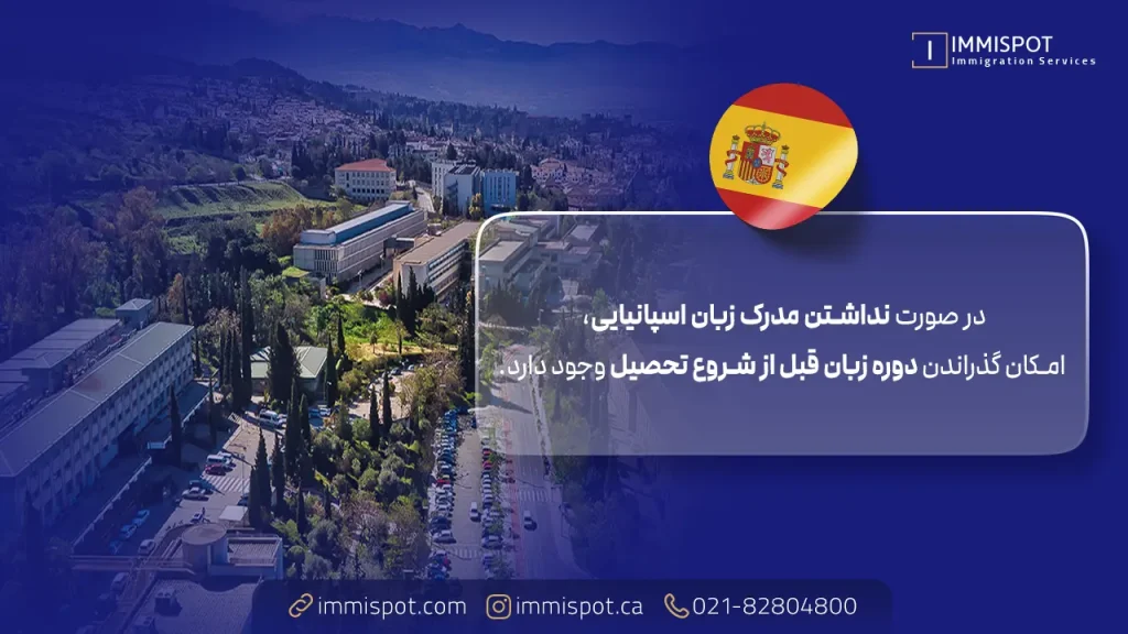زبان تحصیل در دانشگاه گرانادا در اسپانیا