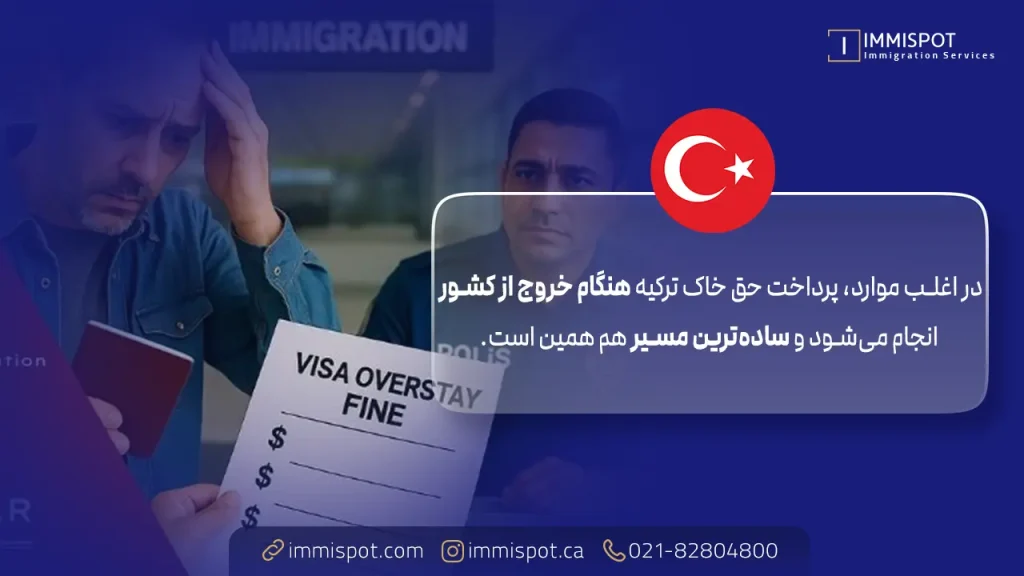 نحوه پرداخت حق خاک ترکیه