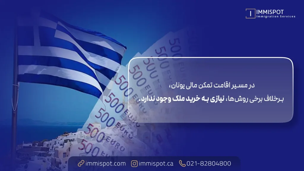 اقامت تمکن مالی یونان